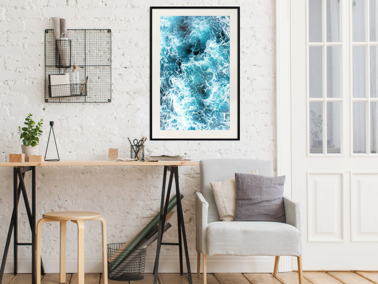 Wall Poster Sea Current - nautical composition with foamy sea waves 115238 additionalImage 24