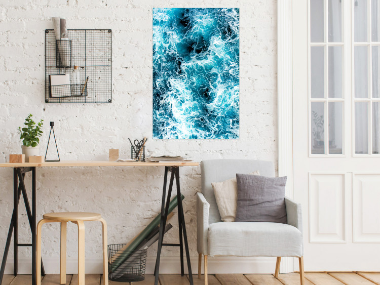 Wall Poster Sea Current - nautical composition with foamy sea waves 115238 additionalImage 5