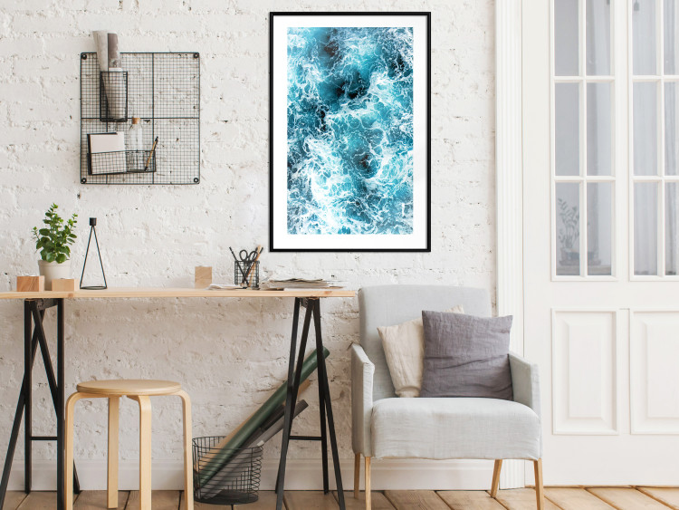 Wall Poster Sea Current - nautical composition with foamy sea waves 115238 additionalImage 18