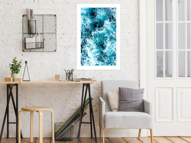 Wall Poster Sea Current - nautical composition with foamy sea waves 115238 additionalImage 7