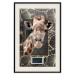 Wall Poster Giraffe - animal portrait on a patterned background with a motif of golden leaves 116438 additionalThumb 18