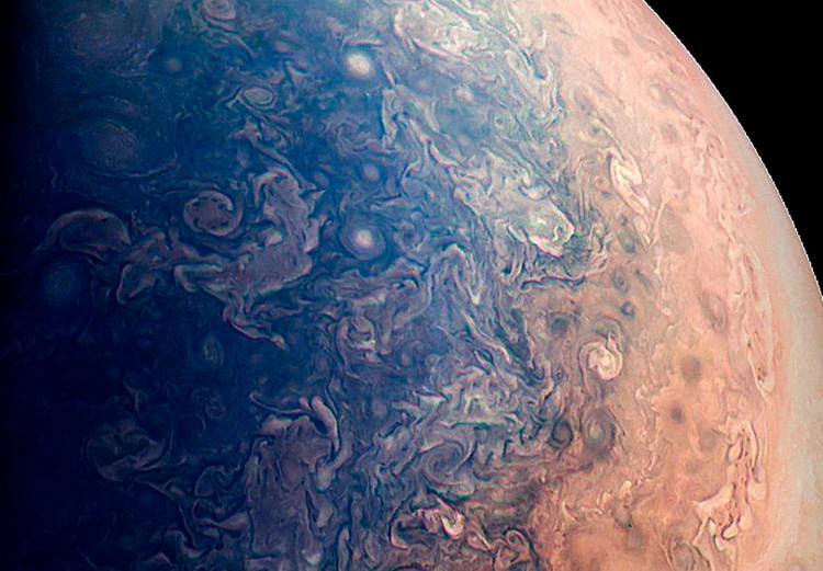 Poster Jupiter - gas giant and English text against a black space backdrop 116738 additionalImage 11
