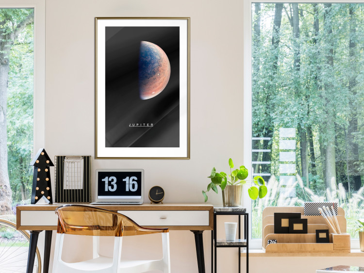 Poster Jupiter - gas giant and English text against a black space backdrop 116738 additionalImage 15