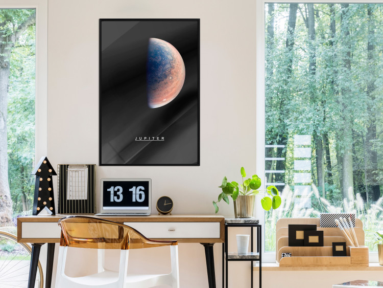 Poster Jupiter - gas giant and English text against a black space backdrop 116738 additionalImage 3