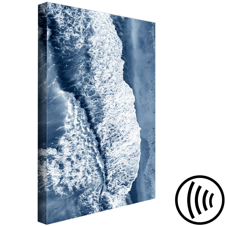 Canvas Sea power - aerial view of Scandinavian waves next to a sandy beach 117238 additionalImage 6