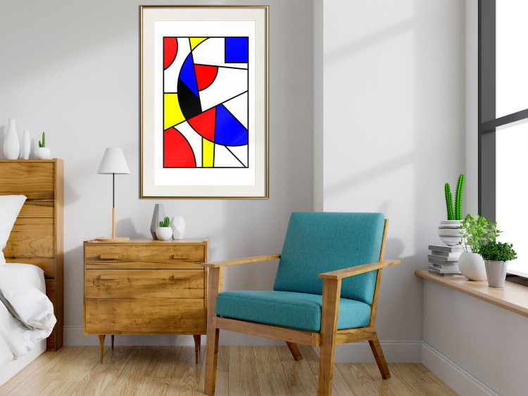 Wall Poster De Stijl Abstraction - colorful composition with geometric shapes 117438 additionalImage 21