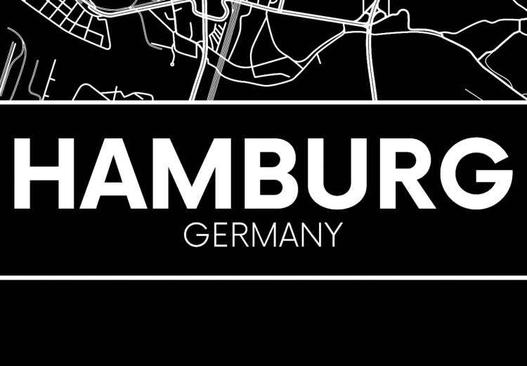 Wall Poster Map of Hamburg - black and white composition with a map of the German city 118138 additionalImage 8