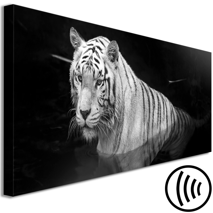 Canvas Shining Tiger (1 Part) Black and White Narrow 123338 additionalImage 6