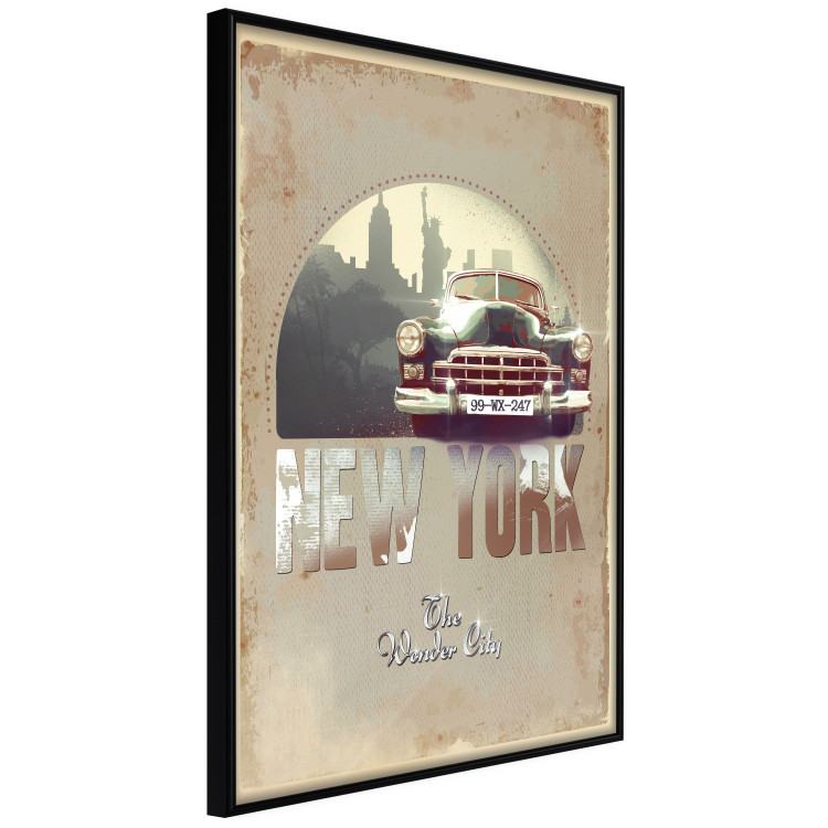 Poster New York - The Wonder City - New York sign and retro-style car 123638 additionalImage 10