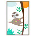 Wall Poster Cheerful Sloth - funny animal on tree with colorful necklace 123738 additionalThumb 20