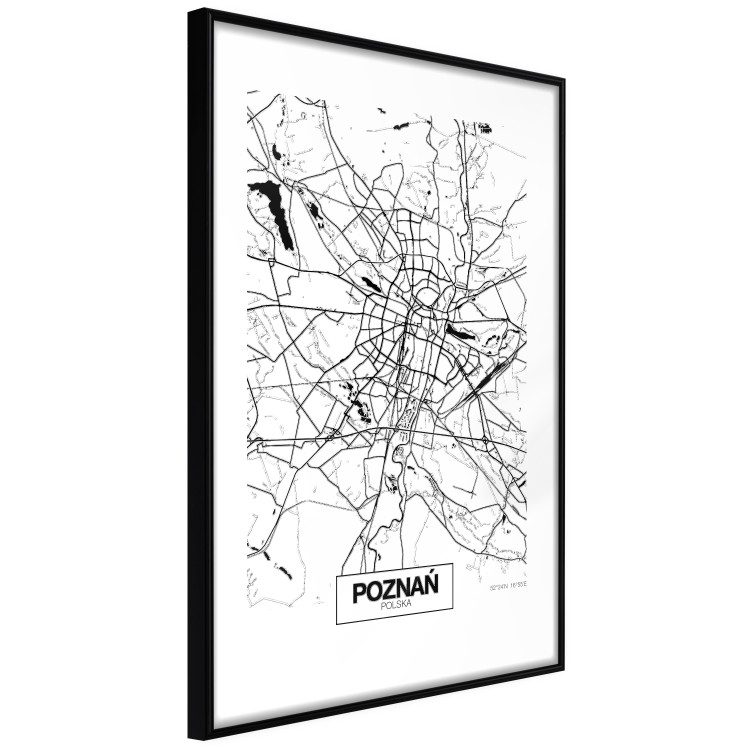 Poster City Map: Poznań - black and white map of Poznań with city name 123838 additionalImage 11