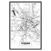 Poster City Map: Poznań - black and white map of Poznań with city name 123838 additionalThumb 24