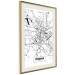 Poster City Map: Poznań - black and white map of Poznań with city name 123838 additionalThumb 2
