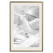 Poster Celestial Structure - white abstraction of clouds and geometric figures 123938 additionalThumb 19