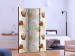 Room Divider Spots (3-piece) - abstraction in browns and beiges with a touch of gold 124338 additionalThumb 2