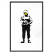 Wall Poster Smiling Policeman - black and white character with gun and yellow smiley face 124438 additionalThumb 15