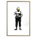 Wall Poster Smiling Policeman - black and white character with gun and yellow smiley face 124438 additionalThumb 14