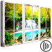 Canvas Waterfall seen through closed window - landscape with water and trees 125338 additionalThumb 6