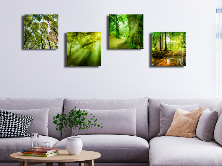 Canvas Forest Walk (4 Parts) 125638 additionalImage 3