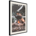Poster Hearth - fireplace surrounded by stones against a background of lake and forest 126838 additionalThumb 2