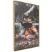 Poster Hearth - fireplace surrounded by stones against a background of lake and forest 126838 additionalThumb 12