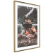 Poster Hearth - fireplace surrounded by stones against a background of lake and forest 126838 additionalThumb 7