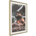 Poster Hearth - fireplace surrounded by stones against a background of lake and forest 126838 additionalThumb 3