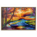 Wall Poster Autumn in the Park - landscape of a colorful forest scene in a watercolor motif 127038 additionalThumb 21