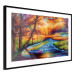 Wall Poster Autumn in the Park - landscape of a colorful forest scene in a watercolor motif 127038 additionalThumb 6
