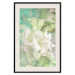 Wall Poster Green Breath - texture with white Lily flower on green background 127838 additionalThumb 19