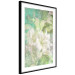 Wall Poster Green Breath - texture with white Lily flower on green background 127838 additionalThumb 8