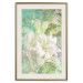 Wall Poster Green Breath - texture with white Lily flower on green background 127838 additionalThumb 20