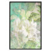 Wall Poster Green Breath - texture with white Lily flower on green background 127838 additionalThumb 16