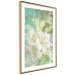 Wall Poster Green Breath - texture with white Lily flower on green background 127838 additionalThumb 7
