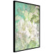 Wall Poster Green Breath - texture with white Lily flower on green background 127838 additionalThumb 11