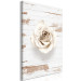 Canvas Pastel Swirl (1-part) vertical - rose on a light wooden background 128038 additionalThumb 2