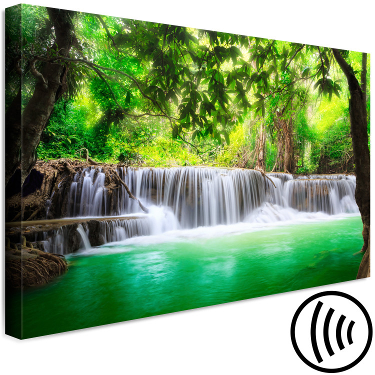 Canvas Print Waterfall in Kanjanaburi (1-part) wide - landscape of wild nature 128838 additionalImage 6