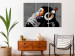 Canvas Print Hot Rhythms (3-part) - artistic mural of figures with headphones 128938 additionalThumb 3