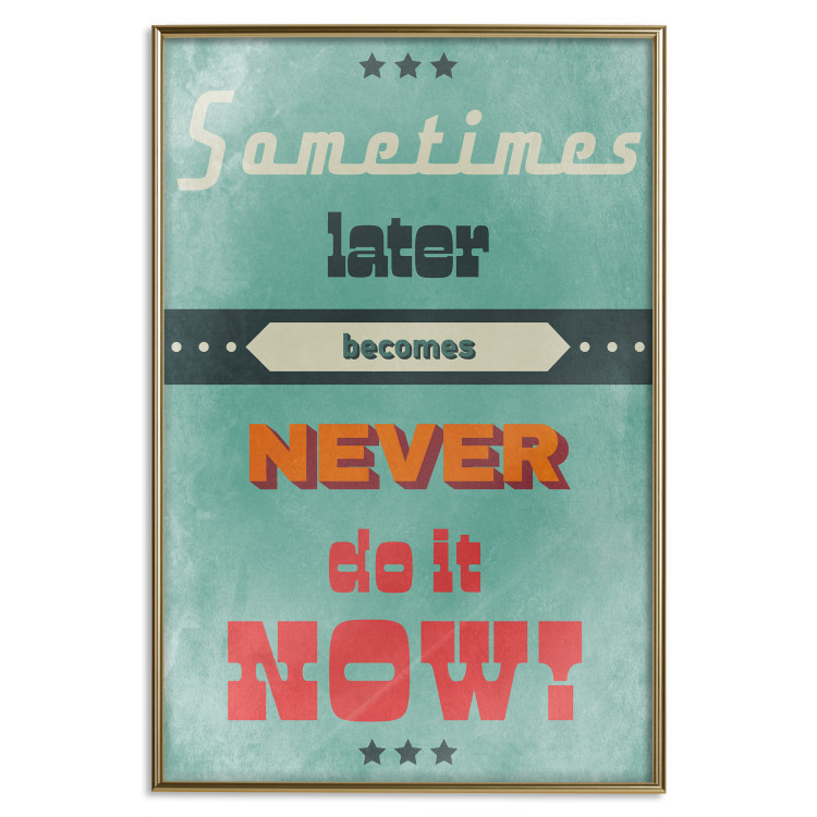 Poster Do It Now! - colorful composition with English text in retro style 129338 additionalImage 21