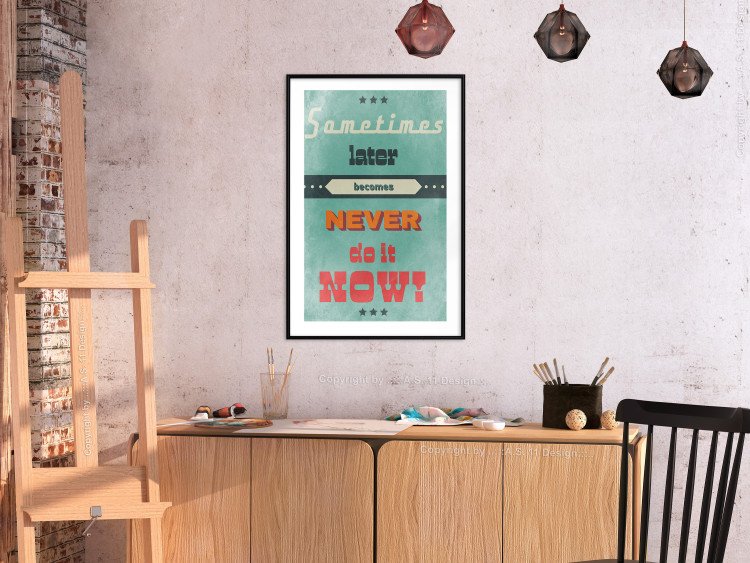 Poster Do It Now! - colorful composition with English text in retro style 129338 additionalImage 23