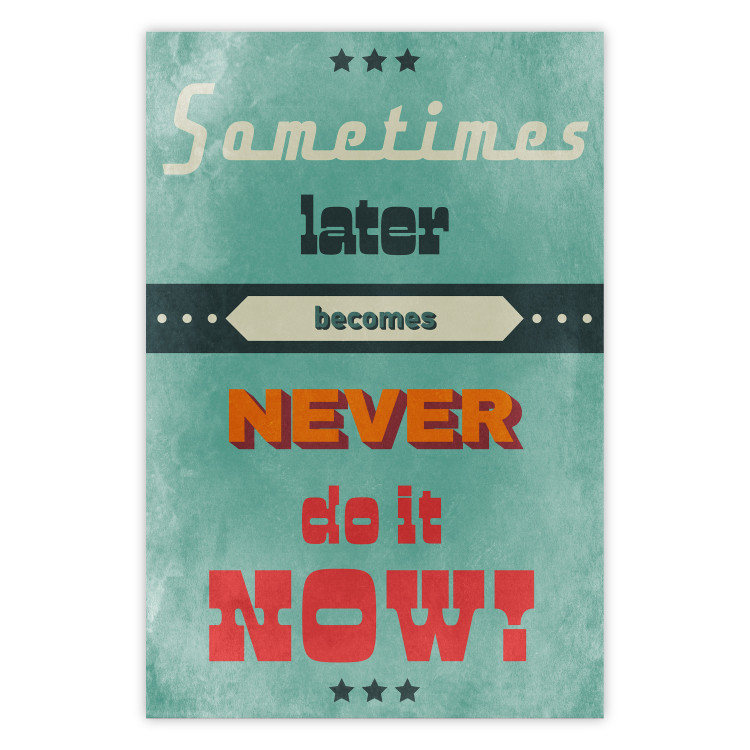 Poster Do It Now! - colorful composition with English text in retro style 129338