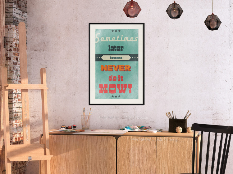 Poster Do It Now! - colorful composition with English text in retro style 129338 additionalImage 24