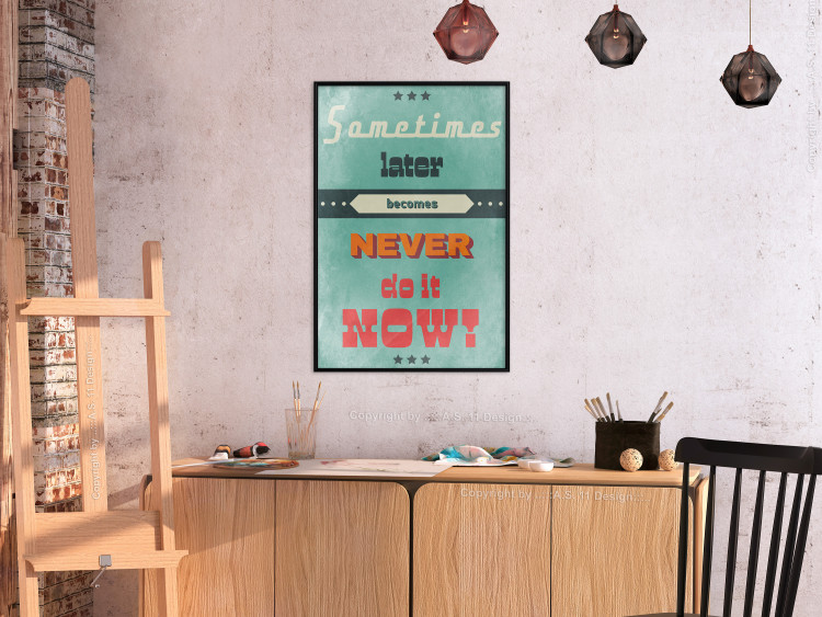 Poster Do It Now! - colorful composition with English text in retro style 129338 additionalImage 6