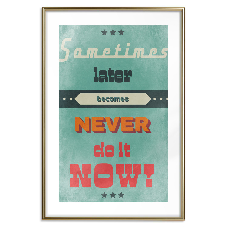 Poster Do It Now! - colorful composition with English text in retro style 129338 additionalImage 16