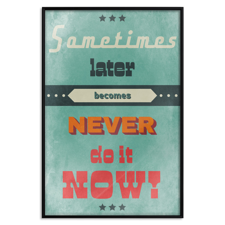 Poster Do It Now! - colorful composition with English text in retro style 129338 additionalImage 16