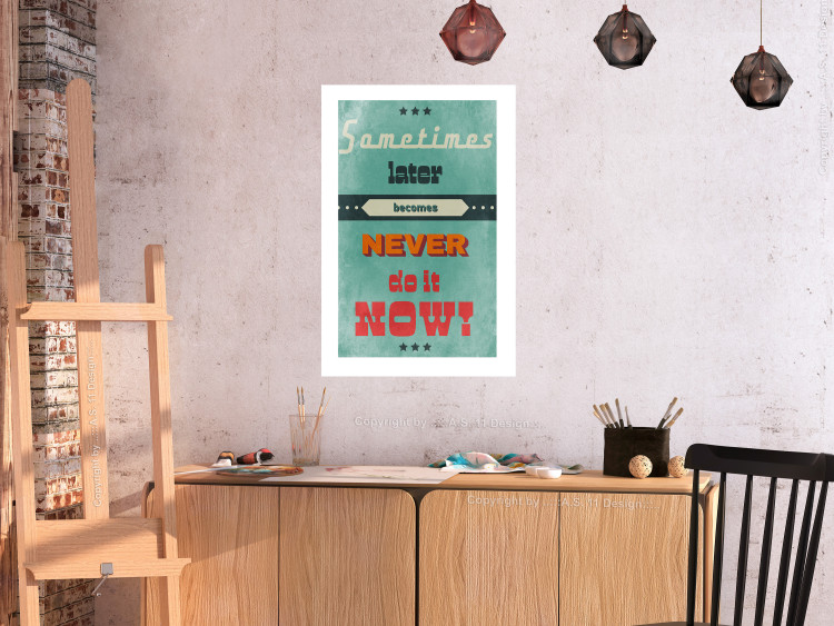 Poster Do It Now! - colorful composition with English text in retro style 129338 additionalImage 5