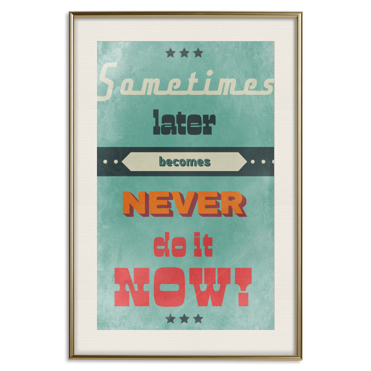 Poster Do It Now! - colorful composition with English text in retro style 129338 additionalImage 20