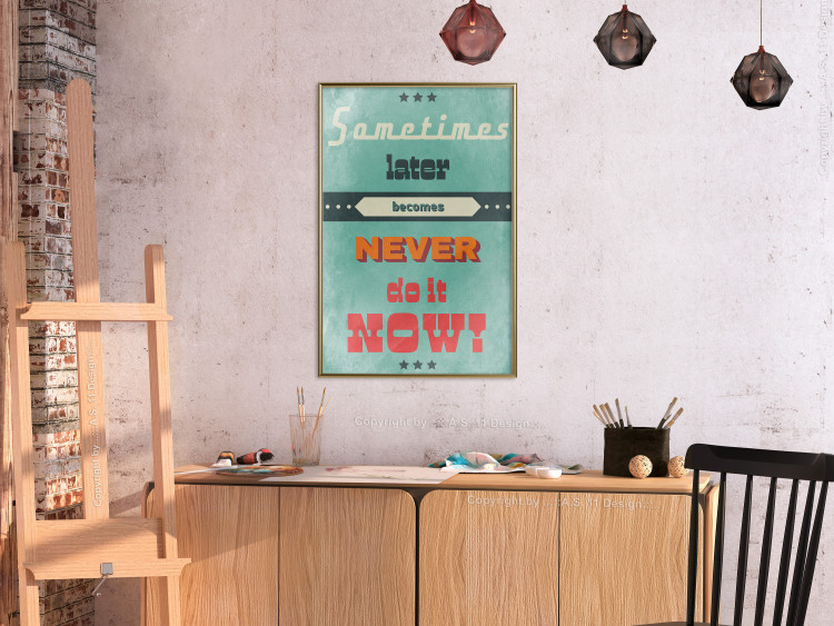Poster Do It Now! - colorful composition with English text in retro style 129338 additionalImage 7
