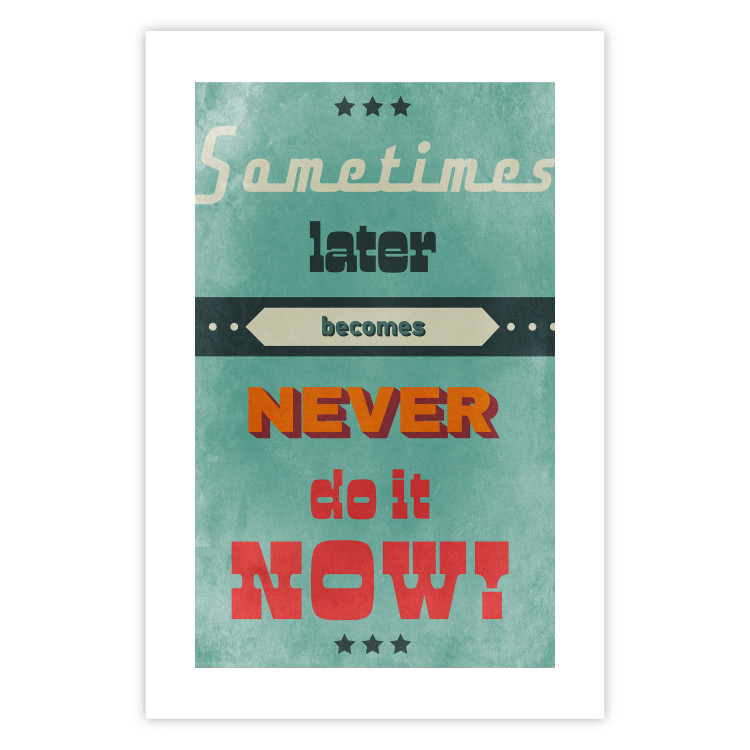 Poster Do It Now! - colorful composition with English text in retro style 129338 additionalImage 19