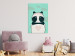 Canvas Art Print Caring Panda (1-part) vertical - pastel animal with a heart 129538 additionalThumb 3